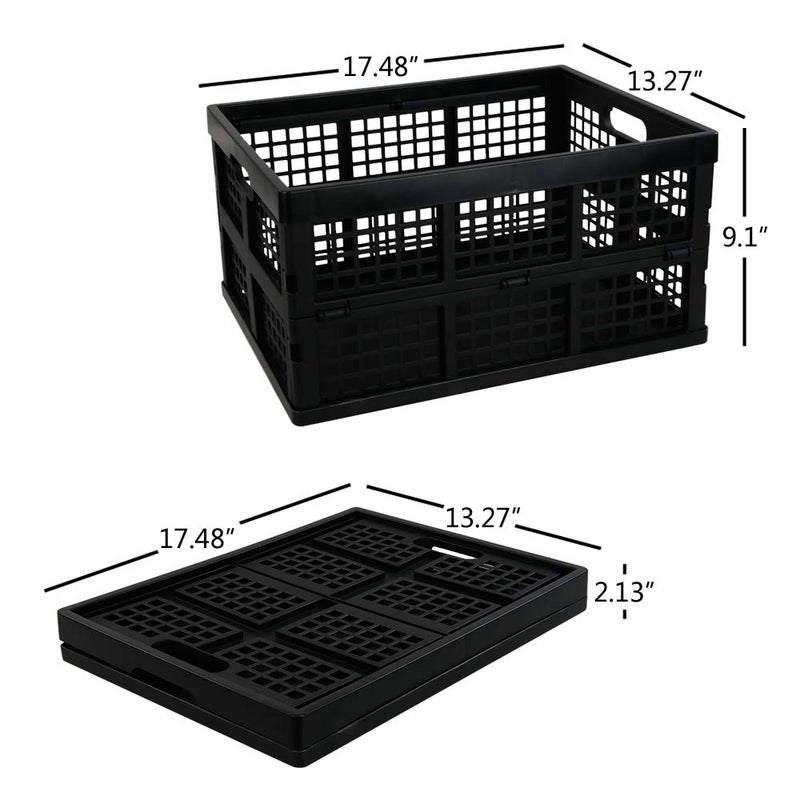 Utiao 34 Quart Collapsible Storage Bins, Folding Crate, Milk Crate, 3 Packs - Image 2